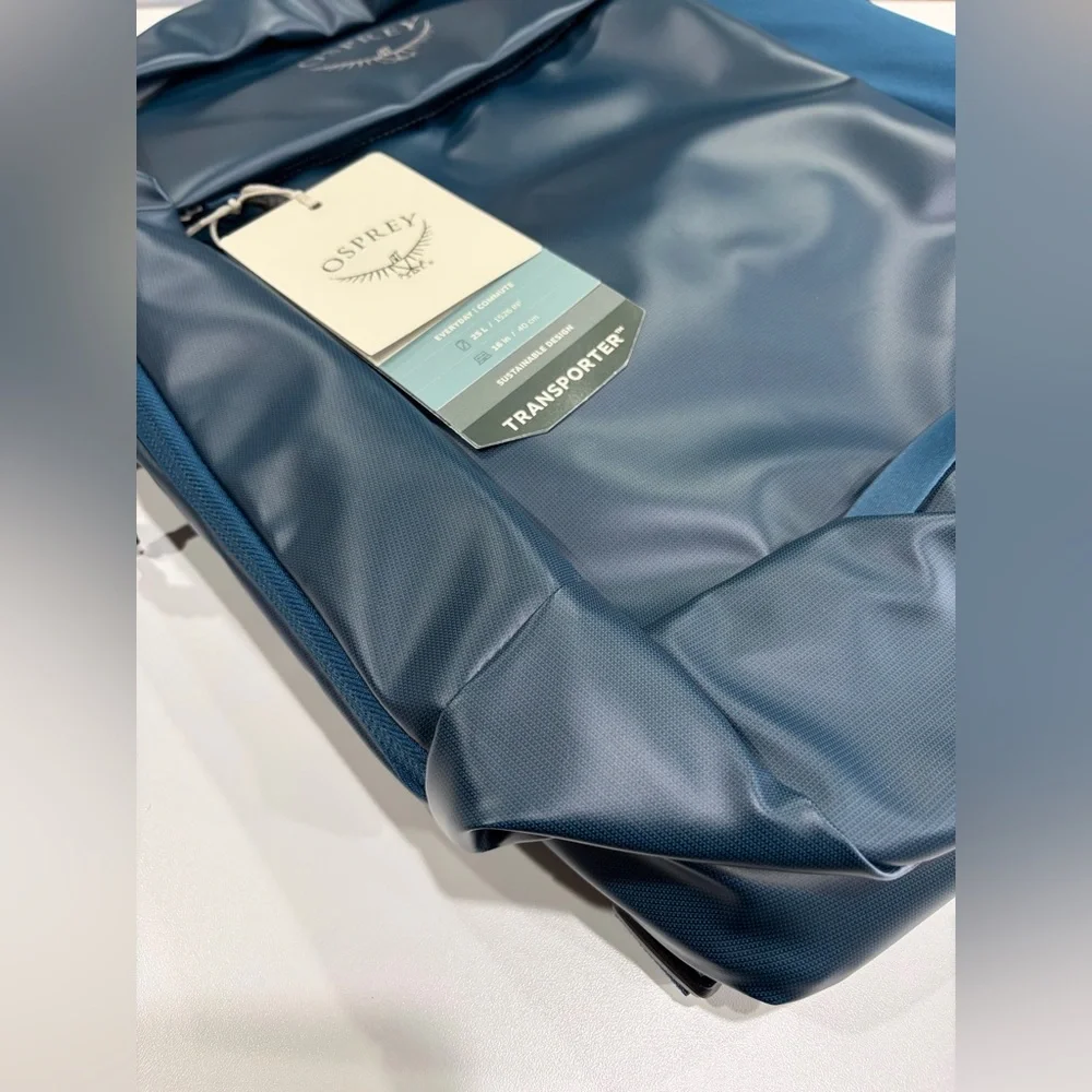 Osprey Transporter 25 L Panel Loader Backpack Blue NWT TPU Coated Waterproof